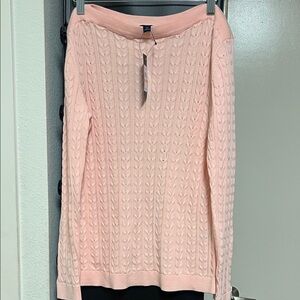 Tommy Hilfiger Pink Cable Knit Crewneck Sweater – Size Small – NWT